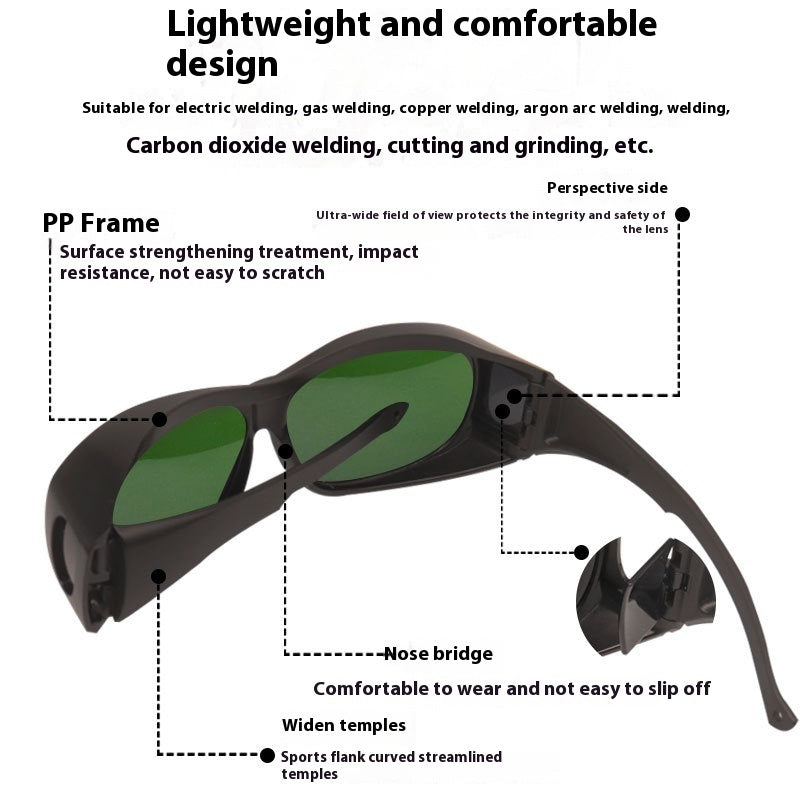 Welder Anti-laser Glasses Anti-glare UV Welding Labor Protection Bicycle