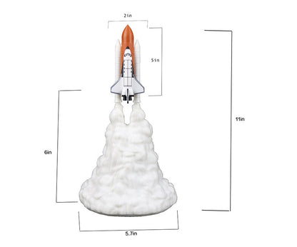 3D Print Rocket Space Shuttle Lamp Night Lamp