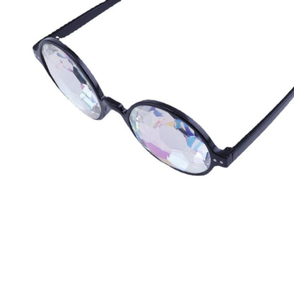 Kaleidoscope Concert Sunglasses Glass Faceted Mosaic Glasses