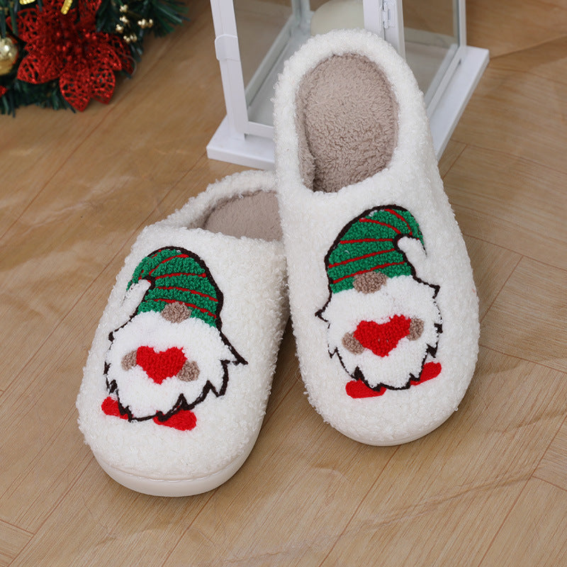 Niedlichen Cartoon Weihnachtsmann Hausschuhe Paar Innenboden Schlafzimmer Slipper Weihnachten warme Schuhe Frauen Männer