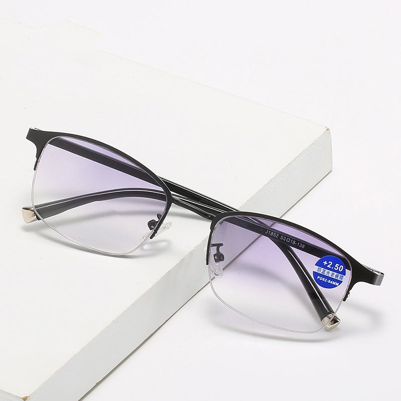 Fashion Anti-blue Light Bifocal Presbyopic Glasses Men And Women