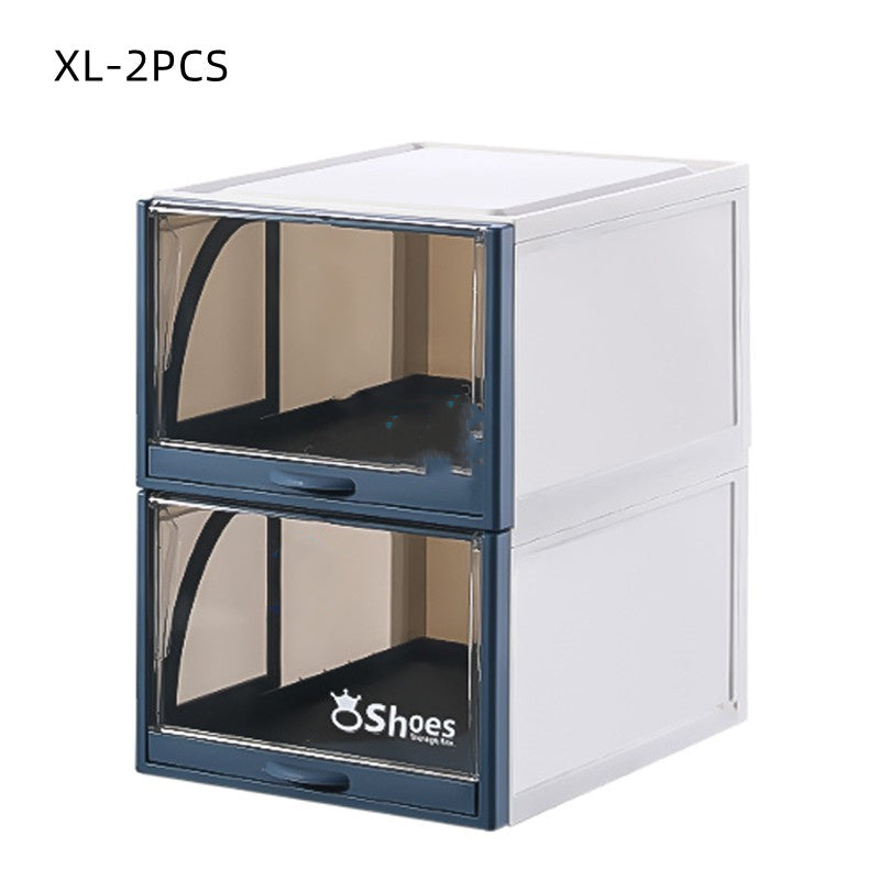 Transparent Box Stackable Drawer Storage Shoe Rack