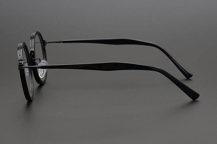 Pure Titanium Retro Handmade Round Frame Tortoiseshell  Myopia Frames