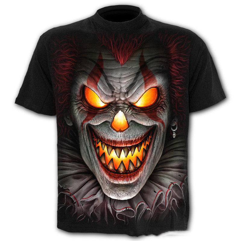 Men's Skull Digital Print Round Neck Short Sleeves