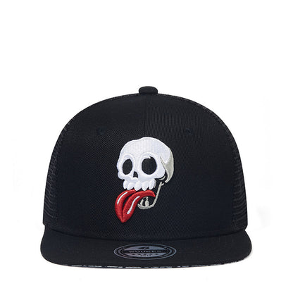 Embroidered Skull Hip Hop Polyester Hat