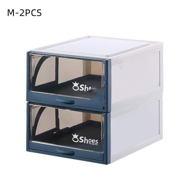 Transparent Box Stackable Drawer Storage Shoe Rack