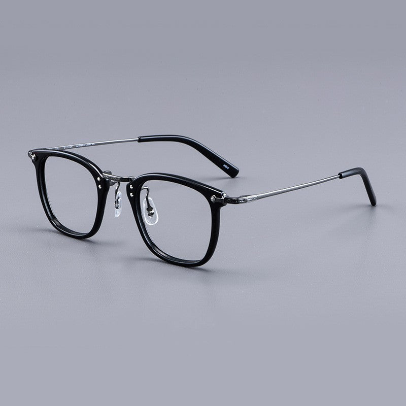 GMS806 Pure Titanium Glasses Rim Retro Sheet Metal Eyeglass Frame Business Myopia Glasses Rim