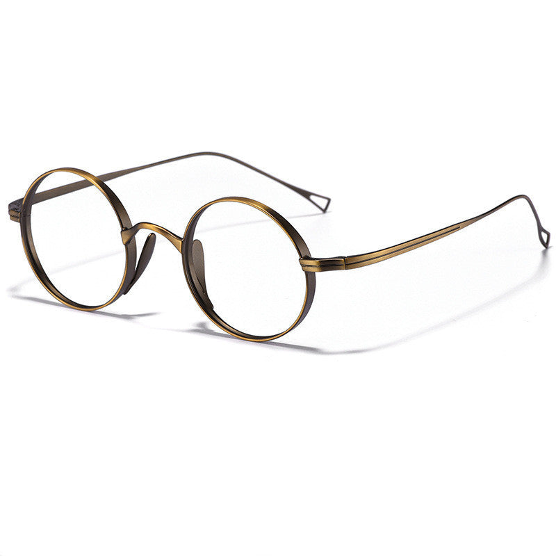 Monture de lunettes ronde vintage en titane pur